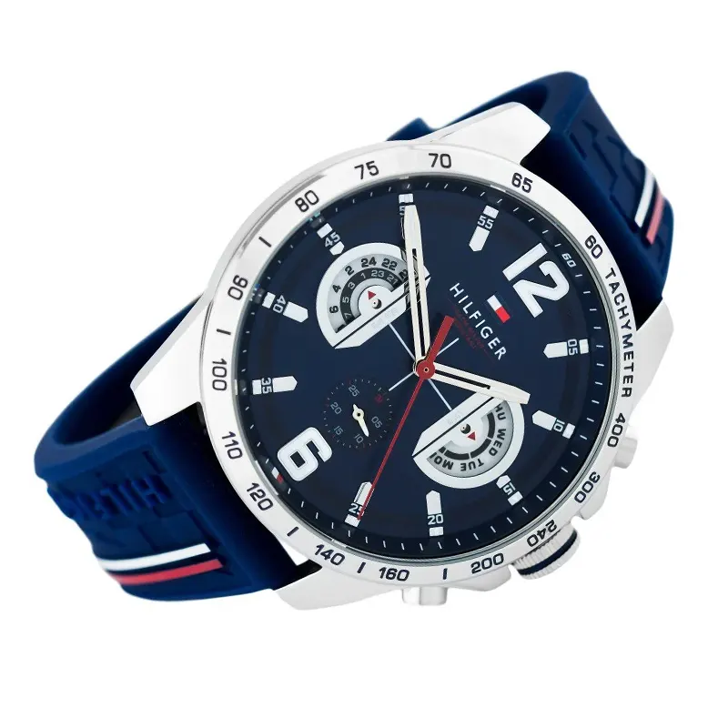 Tommy Hilfiger Decker Blue Dial Silicone Men's Watch Watch- 1791476